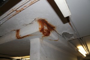 corrosion in concrete - parking garage