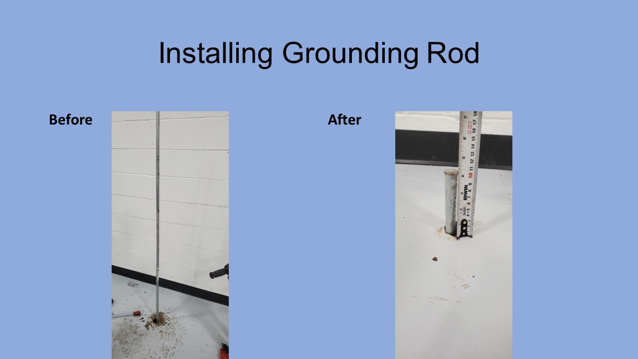 Installing grounding rods in an existing concrete slab in GTA